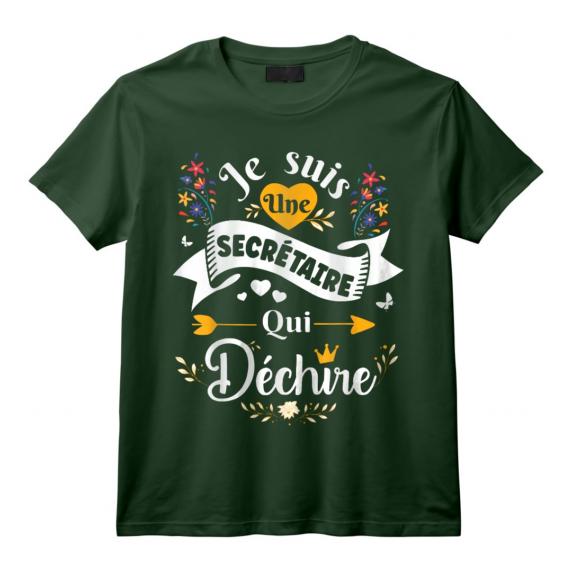 Je Suis Une Secrétaire Qui Déchire Idée Drôle Original T-Shirt - Cadeau Personnalisé pour Secrétaire Médicale/Administrative - Idée Cadeau pour Noël ou Départ en Retraite Je Suis Une Secrétaire Qui Déchire Idée Drôle Original T-Shirt - Cadeau Personnalisé pour Secrétaire Médicale/Administrative - Idée Cadeau pour Noël ou Départ en Retraite