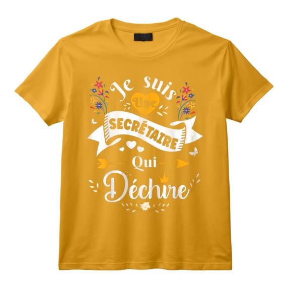 Je Suis Une Secrétaire Qui Déchire Idée Drôle Original T-Shirt - Cadeau Personnalisé pour Secrétaire Médicale/Administrative - Idée Cadeau pour Noël ou Départ en Retraite Je Suis Une Secrétaire Qui Déchire Idée Drôle Original T-Shirt - Cadeau Personnalisé pour Secrétaire Médicale/Administrative - Idée Cadeau pour Noël ou Départ en Retraite