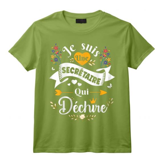 Je Suis Une Secrétaire Qui Déchire Idée Drôle Original T-Shirt - Cadeau Personnalisé pour Secrétaire Médicale/Administrative - Idée Cadeau pour Noël ou Départ en Retraite Je Suis Une Secrétaire Qui Déchire Idée Drôle Original T-Shirt - Cadeau Personnalisé pour Secrétaire Médicale/Administrative - Idée Cadeau pour Noël ou Départ en Retraite
