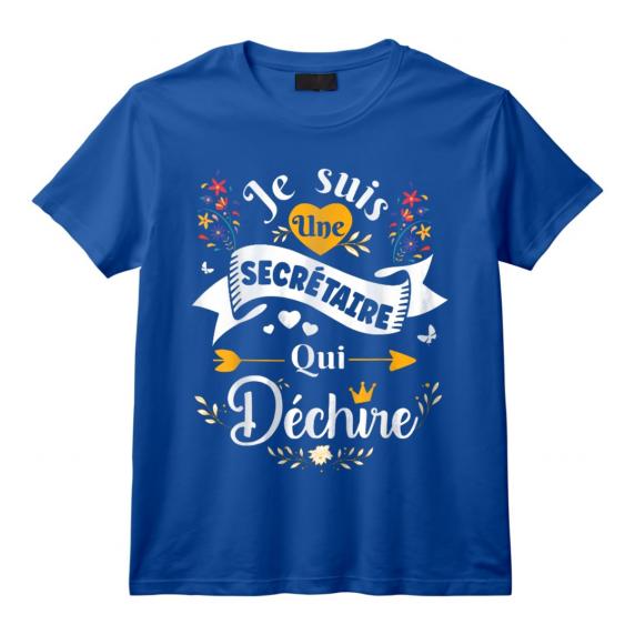 Je Suis Une Secrétaire Qui Déchire Idée Drôle Original T-Shirt - Cadeau Personnalisé pour Secrétaire Médicale/Administrative - Idée Cadeau pour Noël ou Départ en Retraite Je Suis Une Secrétaire Qui Déchire Idée Drôle Original T-Shirt - Cadeau Personnalisé pour Secrétaire Médicale/Administrative - Idée Cadeau pour Noël ou Départ en Retraite