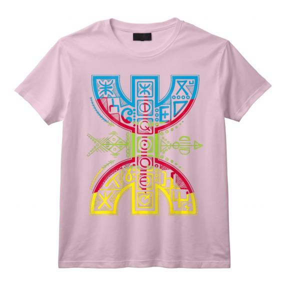 Sweatshirt Kabyle Amazigh Berbère - Symbole Tifinagh Et Main Drapeau, Coupe Classique, Col Tissé, 241 G