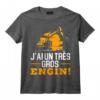 J'ai Un Très Gros Engin Humour Constructeur Cadeau Chantier T-Shirt - Idée Drôle pour Fans de Travaux Publics