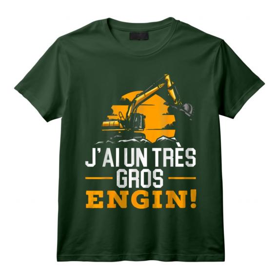 J'ai Un Très Gros Engin Humour Constructeur Cadeau Chantier T-Shirt - Idée Drôle pour Fans de Travaux Publics J'ai Un Très Gros Engin Humour Constructeur Cadeau Chantier T-Shirt - Idée Drôle pour Fans de Travaux Publics