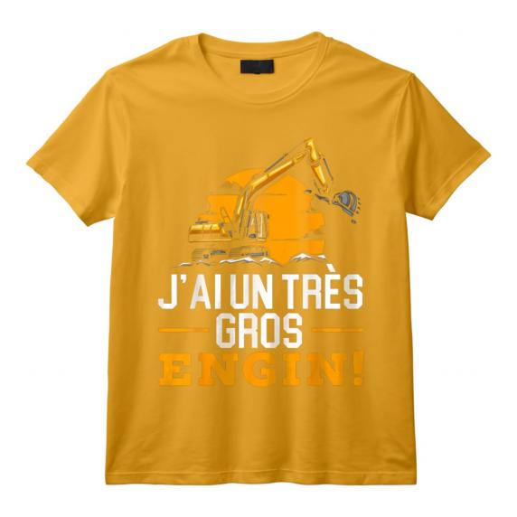 J'ai Un Très Gros Engin Humour Constructeur Cadeau Chantier T-Shirt - Idée Drôle pour Fans de Travaux Publics J'ai Un Très Gros Engin Humour Constructeur Cadeau Chantier T-Shirt - Idée Drôle pour Fans de Travaux Publics