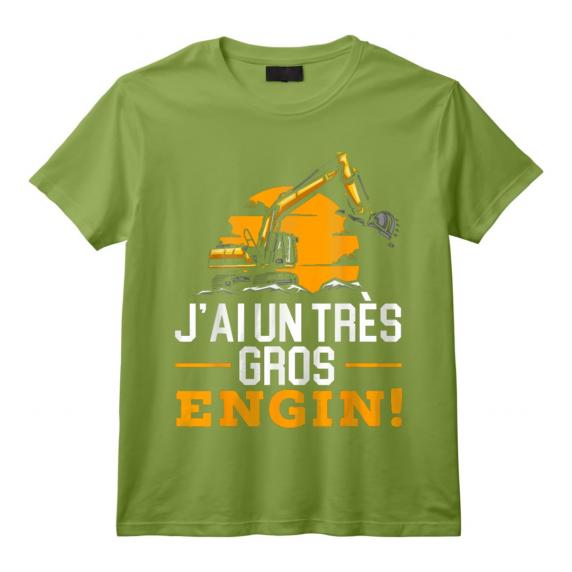 J'ai Un Très Gros Engin Humour Constructeur Cadeau Chantier T-Shirt - Idée Drôle pour Fans de Travaux Publics J'ai Un Très Gros Engin Humour Constructeur Cadeau Chantier T-Shirt - Idée Drôle pour Fans de Travaux Publics
