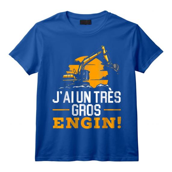 J'ai Un Très Gros Engin Humour Constructeur Cadeau Chantier T-Shirt - Idée Drôle pour Fans de Travaux Publics J'ai Un Très Gros Engin Humour Constructeur Cadeau Chantier T-Shirt - Idée Drôle pour Fans de Travaux Publics