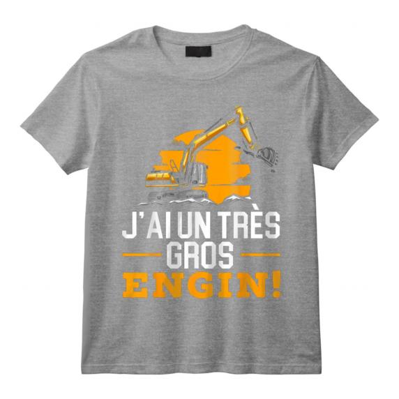 J'ai Un Très Gros Engin Humour Constructeur Cadeau Chantier T-Shirt - Idée Drôle pour Fans de Travaux Publics J'ai Un Très Gros Engin Humour Constructeur Cadeau Chantier T-Shirt - Idée Drôle pour Fans de Travaux Publics
