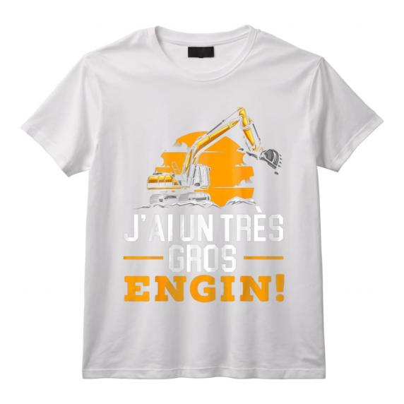 J'ai Un Très Gros Engin Humour Constructeur Cadeau Chantier T-Shirt - Idée Drôle pour Fans de Travaux Publics J'ai Un Très Gros Engin Humour Constructeur Cadeau Chantier T-Shirt - Idée Drôle pour Fans de Travaux Publics