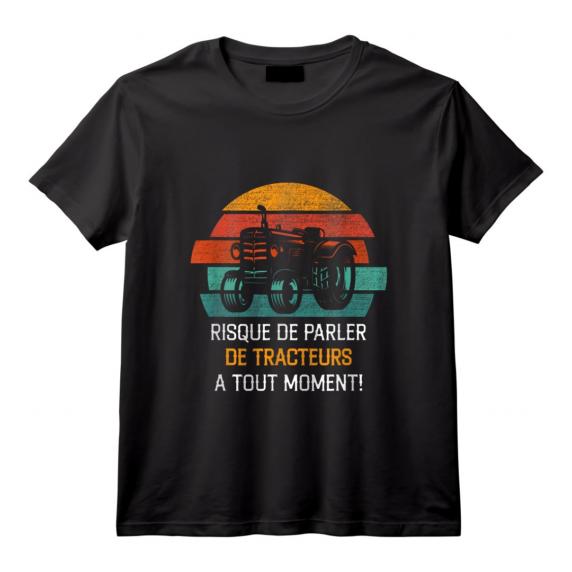 HapBird Risque De Parler De Tracteurs T-Shirt - Cadeau Original pour Enfant Passionné de Tracteurs et Fan de Ferme HapBird Risque De Parler De Tracteurs T-Shirt - Cadeau Original pour Enfant Passionné de Tracteurs et Fan de Ferme
