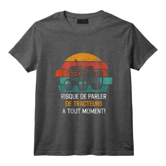 HapBird Risque De Parler De Tracteurs T-Shirt - Cadeau Original pour Enfant Passionné de Tracteurs et Fan de Ferme HapBird Risque De Parler De Tracteurs T-Shirt - Cadeau Original pour Enfant Passionné de Tracteurs et Fan de Ferme