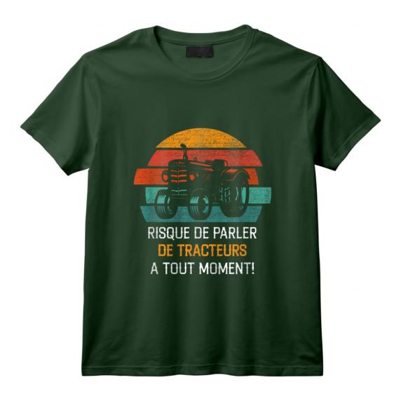 HapBird Risque De Parler De Tracteurs T-Shirt - Cadeau Original pour Enfant Passionné de Tracteurs et Fan de Ferme HapBird Risque De Parler De Tracteurs T-Shirt - Cadeau Original pour Enfant Passionné de Tracteurs et Fan de Ferme