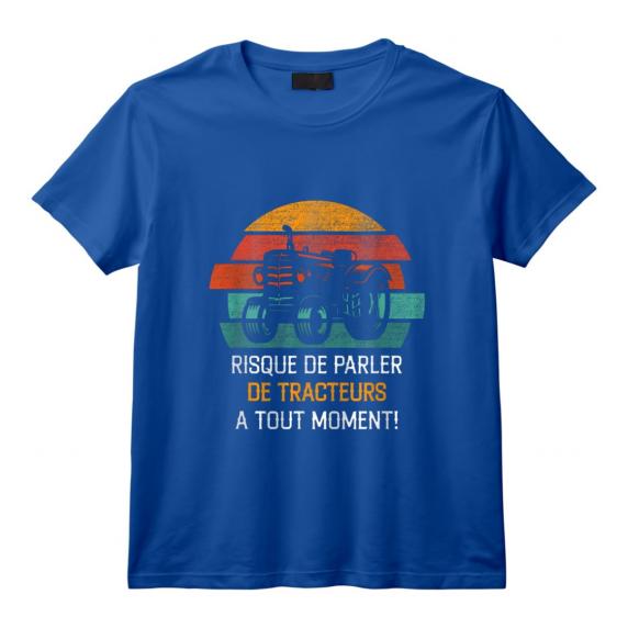 HapBird Risque De Parler De Tracteurs T-Shirt - Cadeau Original pour Enfant Passionné de Tracteurs et Fan de Ferme HapBird Risque De Parler De Tracteurs T-Shirt - Cadeau Original pour Enfant Passionné de Tracteurs et Fan de Ferme