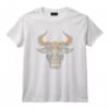 T-shirt Taureau Zodiaque Anniversaire Vache Taureau Floral Farmer Tee - Cadeau Original pour Agriculteurs et Fans d'Art Asiatique
