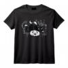 Mignon Chat Citrouille Saison d'Halloween T-Shirt - Vêtement Thématique Automne pour Amateurs de Chats