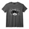 Mignon Chat Citrouille Saison d'Halloween T-Shirt - Vêtement Thématique Automne pour Amateurs de Chats