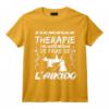 Thérapie Aïkido pour Artiste Martial Budo T-Shirt - Cadeau pour Hommes et Femmes Pratiquant l'Aikido