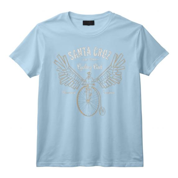 Santa Cruz Penny Farthing Vélo Steampunk Ailé T-Shirt Vintage - Cadeau Cycliste Unique pour Amateurs de Style Rétro
