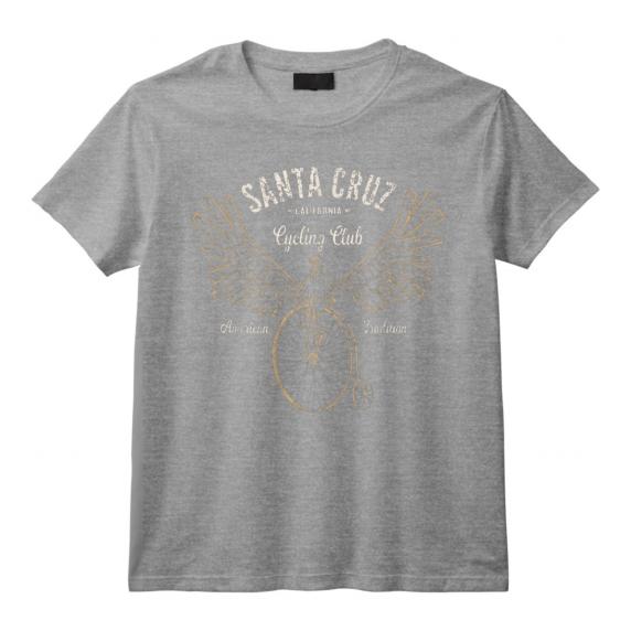 Santa Cruz Penny Farthing Vélo Steampunk Ailé T-Shirt Vintage - Cadeau Cycliste Unique pour Amateurs de Style Rétro