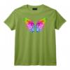 Femme Arc-en-ciel LGBT Ailes d'Ange Fierté Lesbienne et Gay T-Shirt avec Col en V - Pour Supporters de la Cause LGBTQ