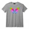 Femme Arc-en-ciel LGBT Ailes d'Ange Fierté Lesbienne et Gay T-Shirt avec Col en V - Pour Supporters de la Cause LGBTQ