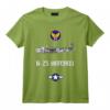 USAAF B-25 Avion de combat Mitchell With Girl Art Seconde Guerre mondiale T-Shirt - Cadeau pour les Passionnés d'Aviation de la WWII