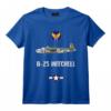 USAAF B-25 Avion de combat Mitchell With Girl Art Seconde Guerre mondiale T-Shirt - Cadeau pour les Passionnés d'Aviation de la WWII