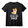 World's Best Shiba Inu Dad Chien Shiba Dad T-Shirt - Cadeau Amusant et Personnalisé pour les Amateurs de Shiba Inu