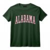 Preppy Varsity Pink Alabama T-Shirt - Design Rétro pour Femmes et Adolescentes, Esthétique Tendance