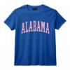 Preppy Varsity Pink Alabama T-Shirt - Design Rétro pour Femmes et Adolescentes, Esthétique Tendance