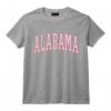 Preppy Varsity Pink Alabama T-Shirt - Design Rétro pour Femmes et Adolescentes, Esthétique Tendance