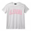 Preppy Varsity Pink Alabama T-Shirt - Design Rétro pour Femmes et Adolescentes, Esthétique Tendance