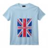 Drapeau Union Jack de Londres - T-Shirt Drapeau du Royaume-Uni avec Col en V - Cadeau Fierté Britannique pour Hommes, Femmes, et Enfants