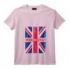 Drapeau Union Jack de Londres - T-Shirt Drapeau du Royaume-Uni avec Col en V - Cadeau Fierté Britannique pour Hommes, Femmes, et Enfants