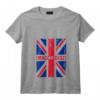 Drapeau Union Jack de Londres - T-Shirt Drapeau du Royaume-Uni avec Col en V - Cadeau Fierté Britannique pour Hommes, Femmes, et Enfants