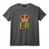 Queen Elizabeth II Royal Coat of Arms Emblème Monarque Couronne T-Shirt - Souvenir de la Monarchie Britannique et du Palais de Buckingham