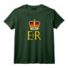 Queen Elizabeth II Royal Coat of Arms Emblème Monarque Couronne T-Shirt - Souvenir de la Monarchie Britannique et du Palais de Buckingham