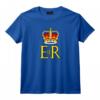 Queen Elizabeth II Royal Coat of Arms Emblème Monarque Couronne T-Shirt - Souvenir de la Monarchie Britannique et du Palais de Buckingham