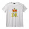Queen Elizabeth II Royal Coat of Arms Emblème Monarque Couronne T-Shirt - Souvenir de la Monarchie Britannique et du Palais de Buckingham
