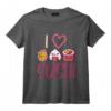 I Love Sushi Nourriture Asiatique Nigiri Sashimi Maki Sushi T-Shirt - Design Original pour Fans de Cuisine Japonaise et Chefs - Idée Cadeau Noël