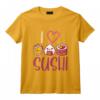I Love Sushi Nourriture Asiatique Nigiri Sashimi Maki Sushi T-Shirt - Design Original pour Fans de Cuisine Japonaise et Chefs - Idée Cadeau Noël