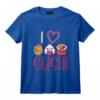 I Love Sushi Nourriture Asiatique Nigiri Sashimi Maki Sushi T-Shirt - Design Original pour Fans de Cuisine Japonaise et Chefs - Idée Cadeau Noël
