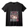 Fille Majeure enfin 18 ans - J'aime les Animés et les Mangas T-Shirt Col en V - Cadeau Humoristique pour Fan de Culture Japonaise