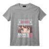 Fille Majeure enfin 18 ans - J'aime les Animés et les Mangas T-Shirt Col en V - Cadeau Humoristique pour Fan de Culture Japonaise