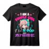 Kpop et Anime Je suis une Fille Simple J'aime l'Anime et la K-pop T-Shirt - Design Manga Coloré pour les Fans de Kpop et d'Anime