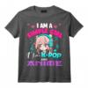 Kpop et Anime Je suis une Fille Simple J'aime l'Anime et la K-pop T-Shirt - Design Manga Coloré pour les Fans de Kpop et d'Anime