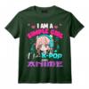 Kpop et Anime Je suis une Fille Simple J'aime l'Anime et la K-pop T-Shirt - Design Manga Coloré pour les Fans de Kpop et d'Anime