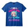 Kpop et Anime Je suis une Fille Simple J'aime l'Anime et la K-pop T-Shirt - Design Manga Coloré pour les Fans de Kpop et d'Anime