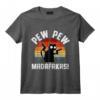Vintage Retro Black Cat Pew Madafakas T-Shirt - Funny Halloween Costume for Cat Lovers