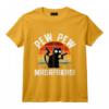 Vintage Retro Black Cat Pew Madafakas T-Shirt - Funny Halloween Costume for Cat Lovers