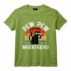 Vintage Retro Black Cat Pew Madafakas T-Shirt - Funny Halloween Costume for Cat Lovers